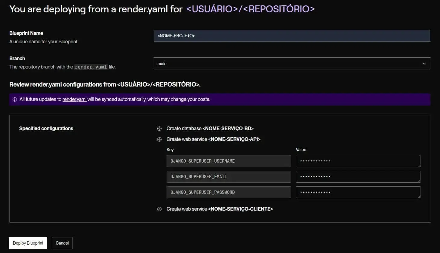 Render Deploy Blueprint